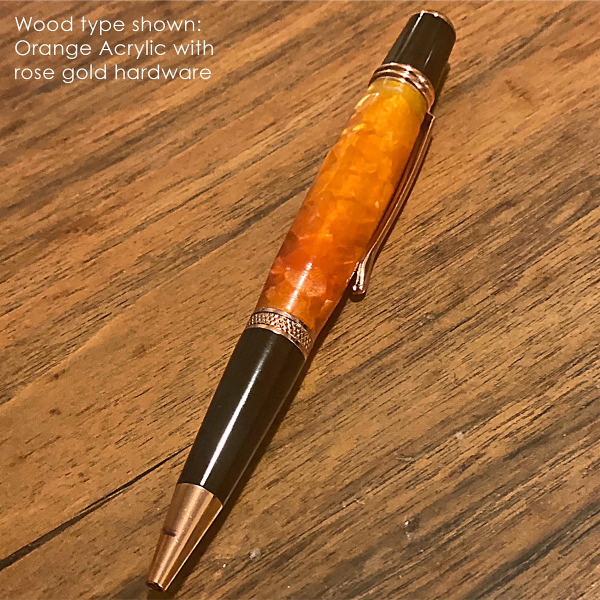 Orange Marbled Acrylic Pen 